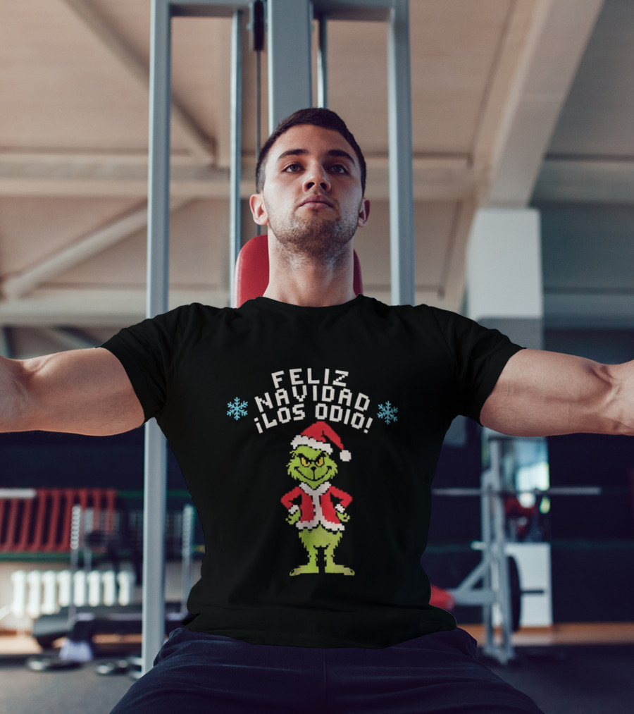 Feliz Navidad Los Odio Santa Grinch Christmas Holiday Humor T-Shirt
