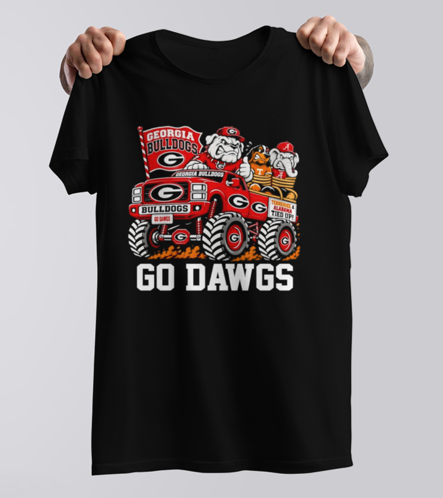 Georgia Bulldogs Monster Truck Go Dawgs Rivalry With Tennessee Alabama T-Shirt
