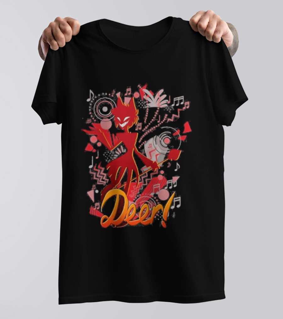 Alastor Hazbin Hotel Deer Music Radio T-Shirt
