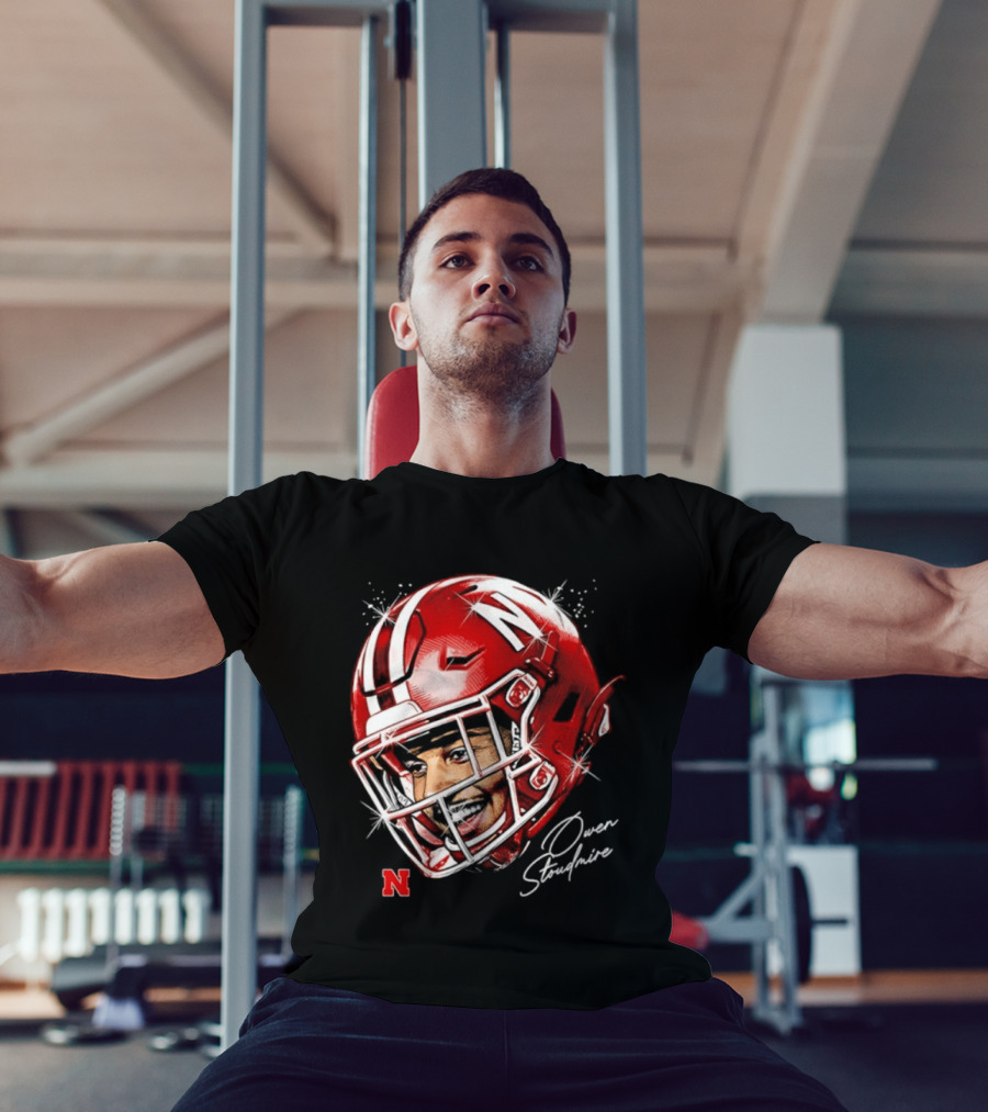 Owen Stoudmire Nebraska Cornhuskers Football Helmet T-Shirt