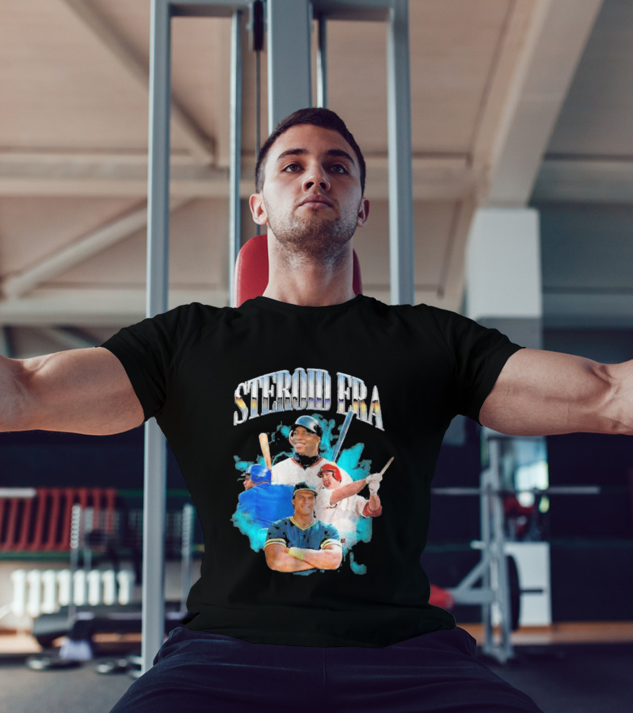 Steroid Era Baseball Players Montage With Bats And Uniforms T-Shirt