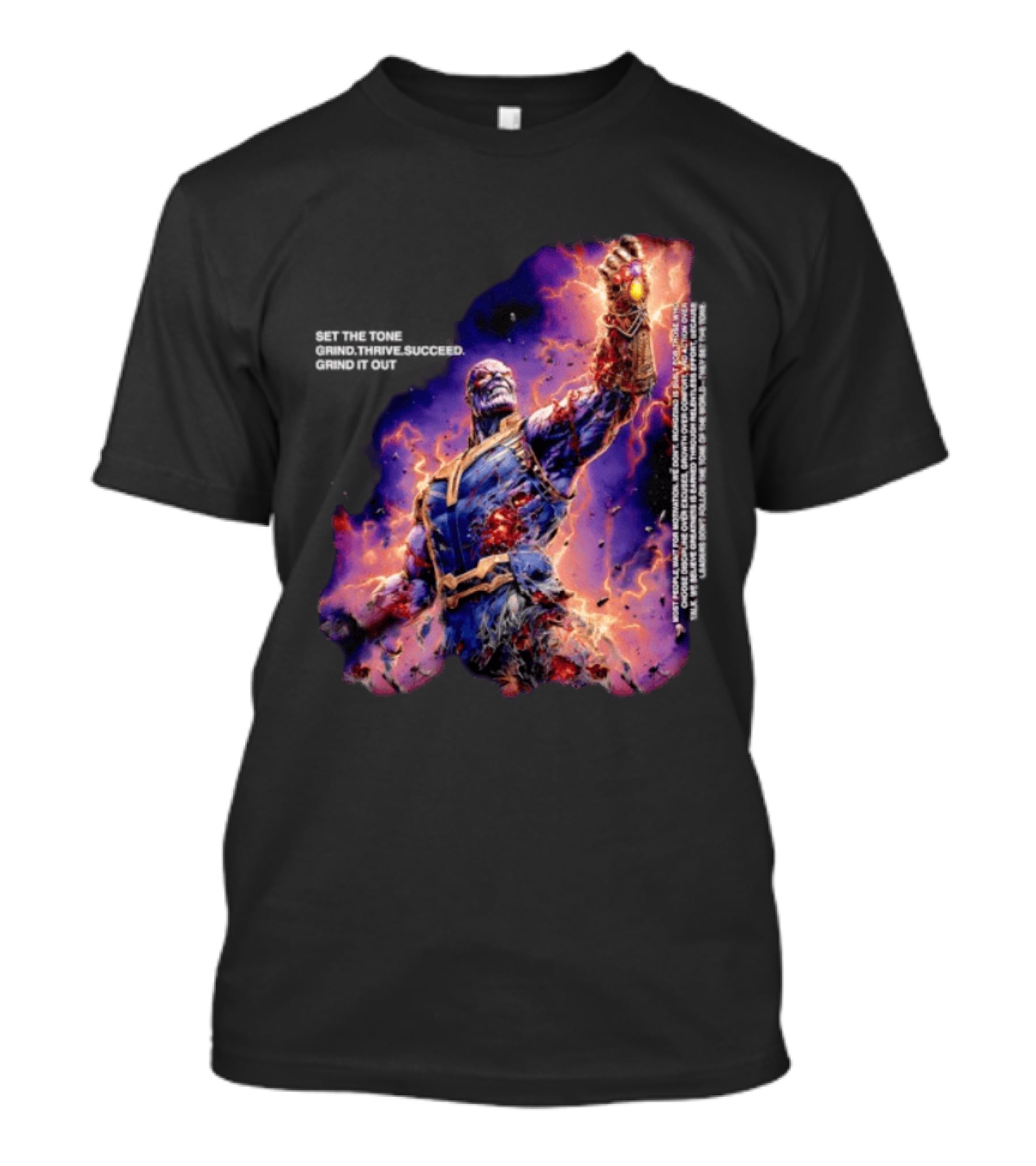Thanos Set The Tone Grind Thrive Succeed Marvel Comics T-Shirt