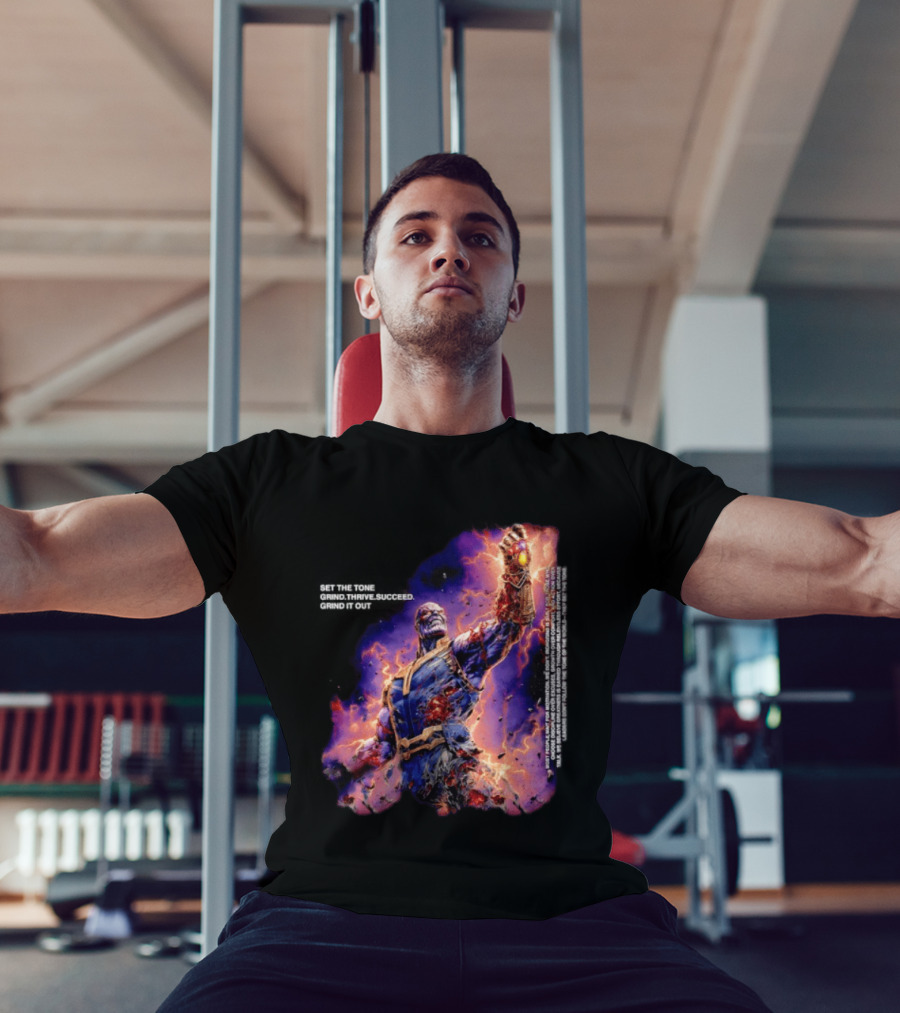 Thanos Set The Tone Grind Thrive Succeed Marvel Comics T-Shirt