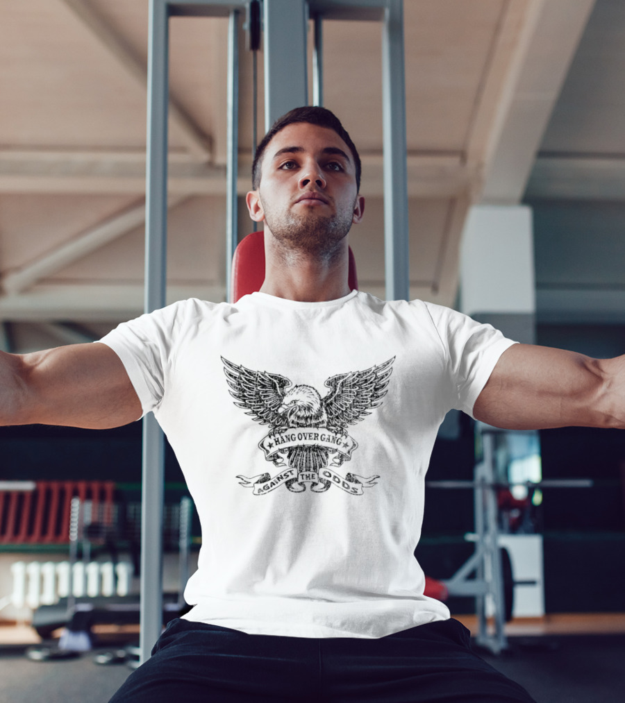 Against The Odds Blood Sweat And More Blood American Eagle Crest T-Shirt