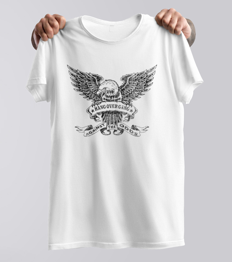 Against The Odds Blood Sweat And More Blood American Eagle Crest T-Shirt