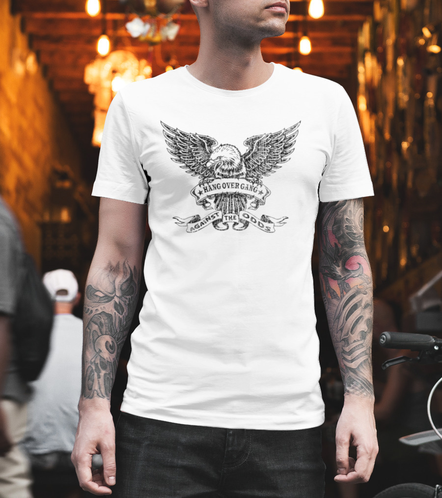 Against The Odds Blood Sweat And More Blood American Eagle Crest T-Shirt