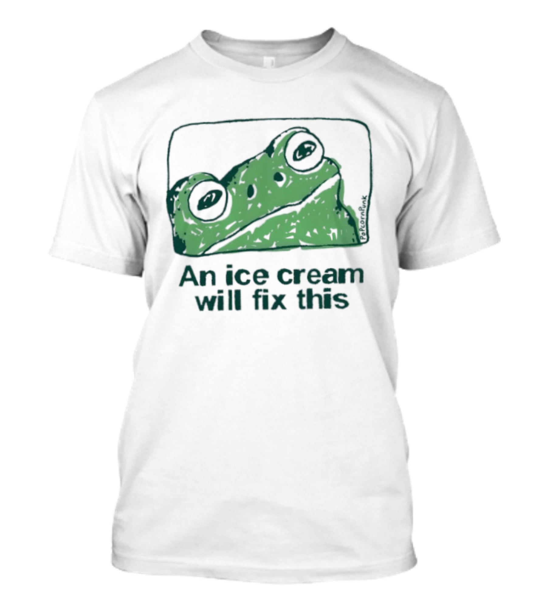 An Ice Cream Will Fix This Frog Retro Humor T-Shirt