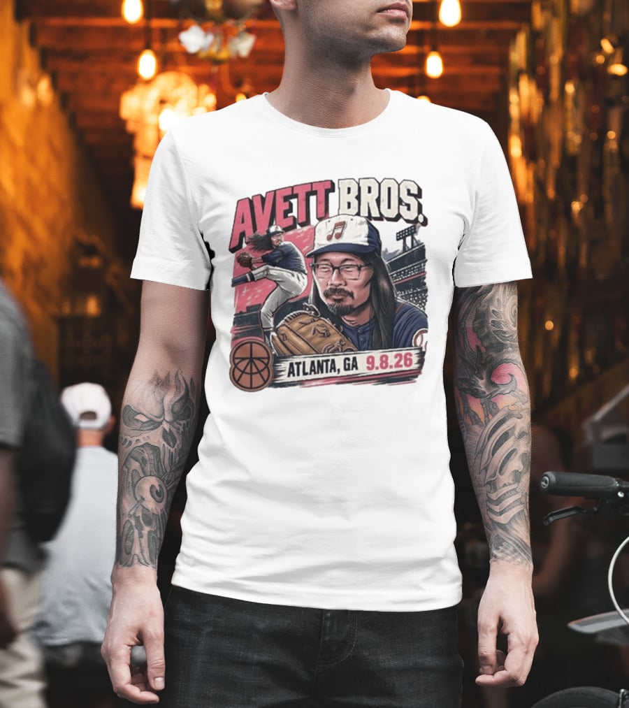 Avett Bros Baseball Themed Atlanta GA Sep 08 2026 Concert T-Shirt