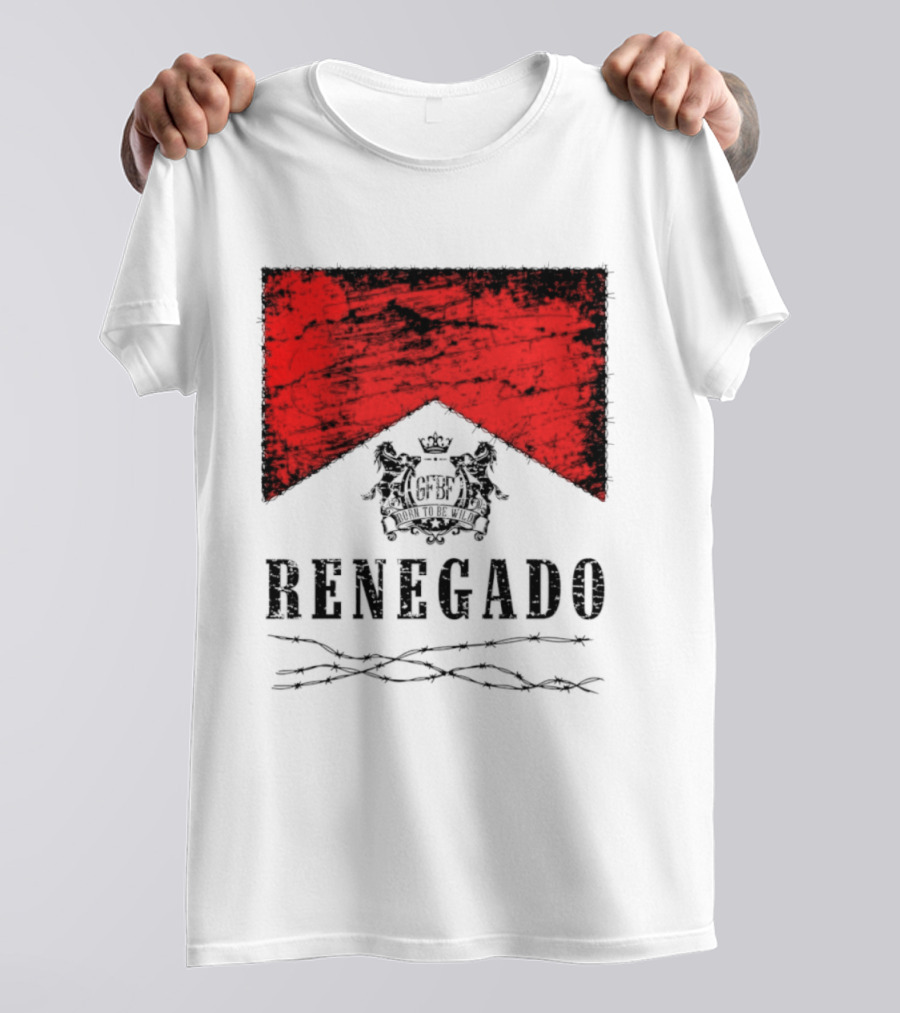 Renegado Born To Be Wild Red Crest Gothic T-Shirt