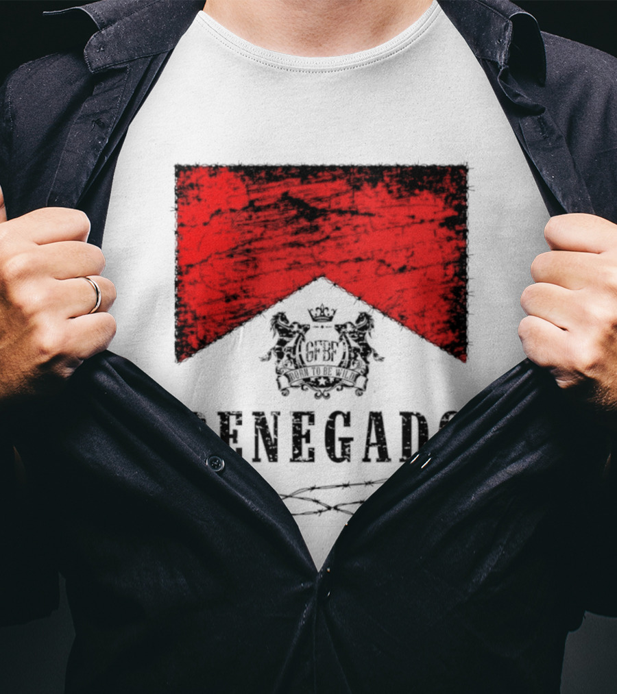 Renegado Born To Be Wild Red Crest Gothic T-Shirt