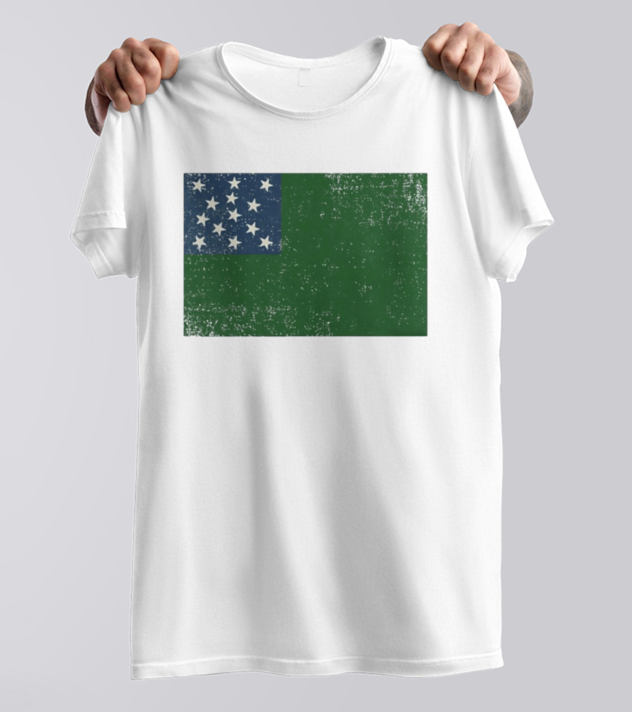 Vermont Historical Green Mountain Boys Flag Distressed T-Shirt