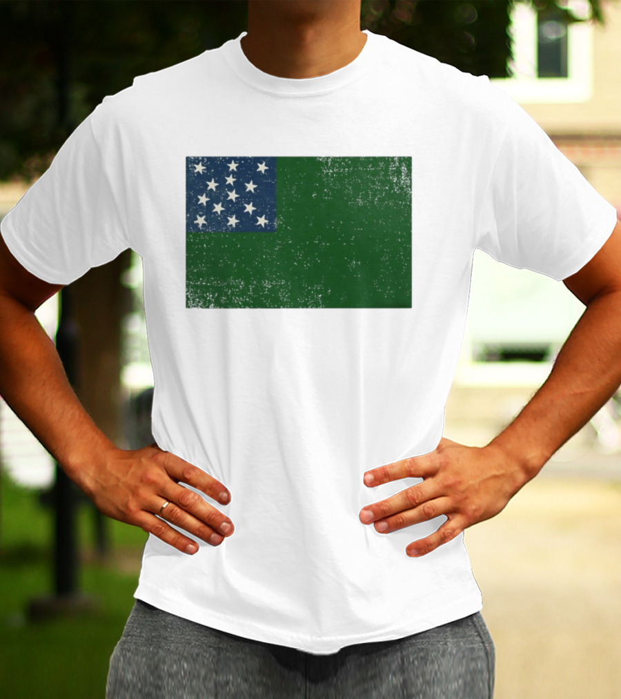 Vermont Historical Green Mountain Boys Flag Distressed T-Shirt