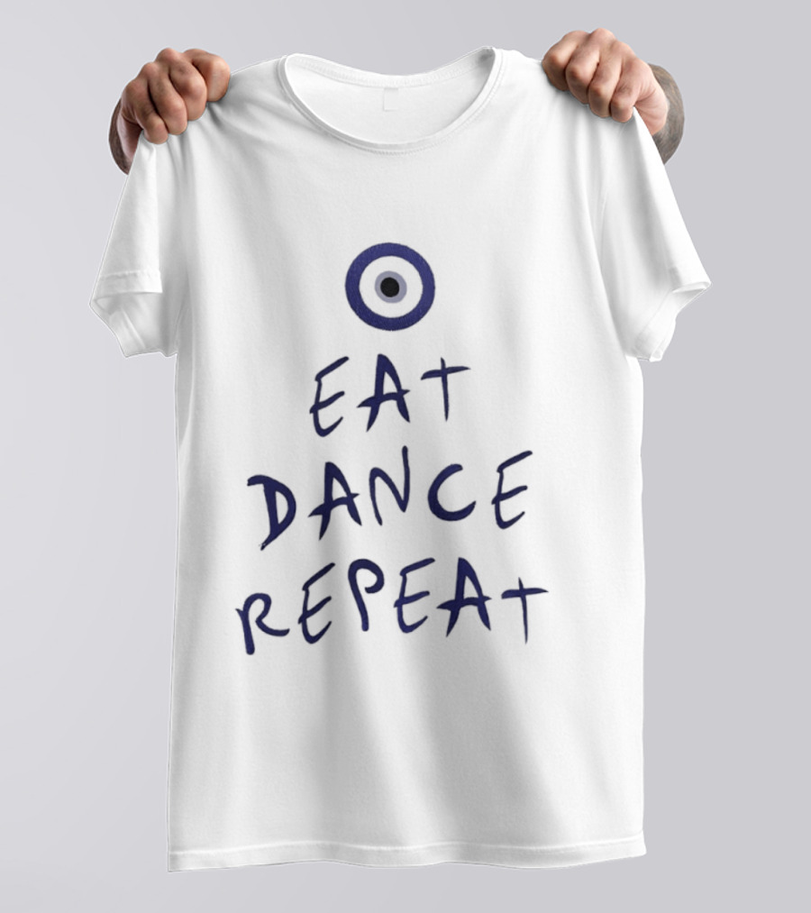 Eat Dance Repeat Evil Eye Protection Motif T-Shirt