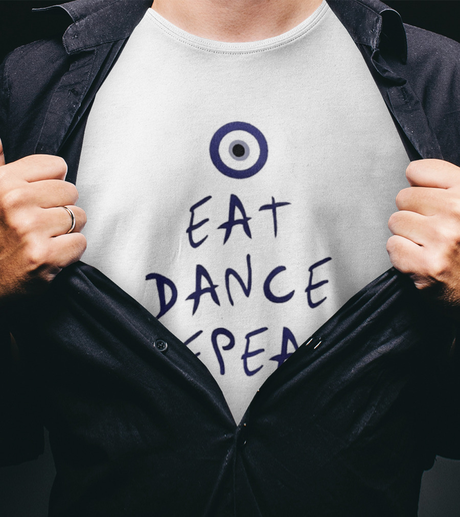 Eat Dance Repeat Evil Eye Protection Motif T-Shirt