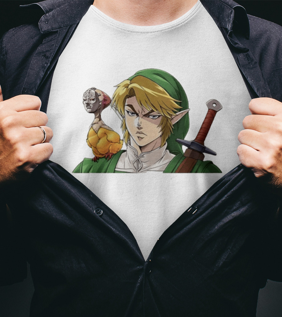 Link Dio Brando Fusion With Cucco JoJo References T-Shirt