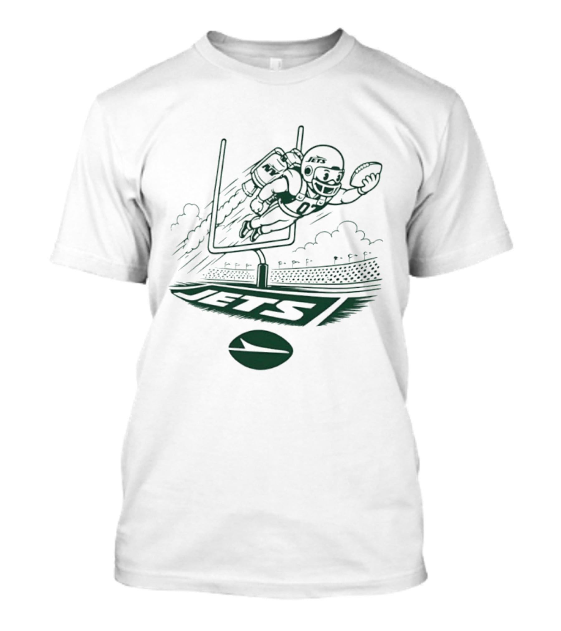 New York Jets Field Goal Jet Football End Zone Celebration T-Shirt