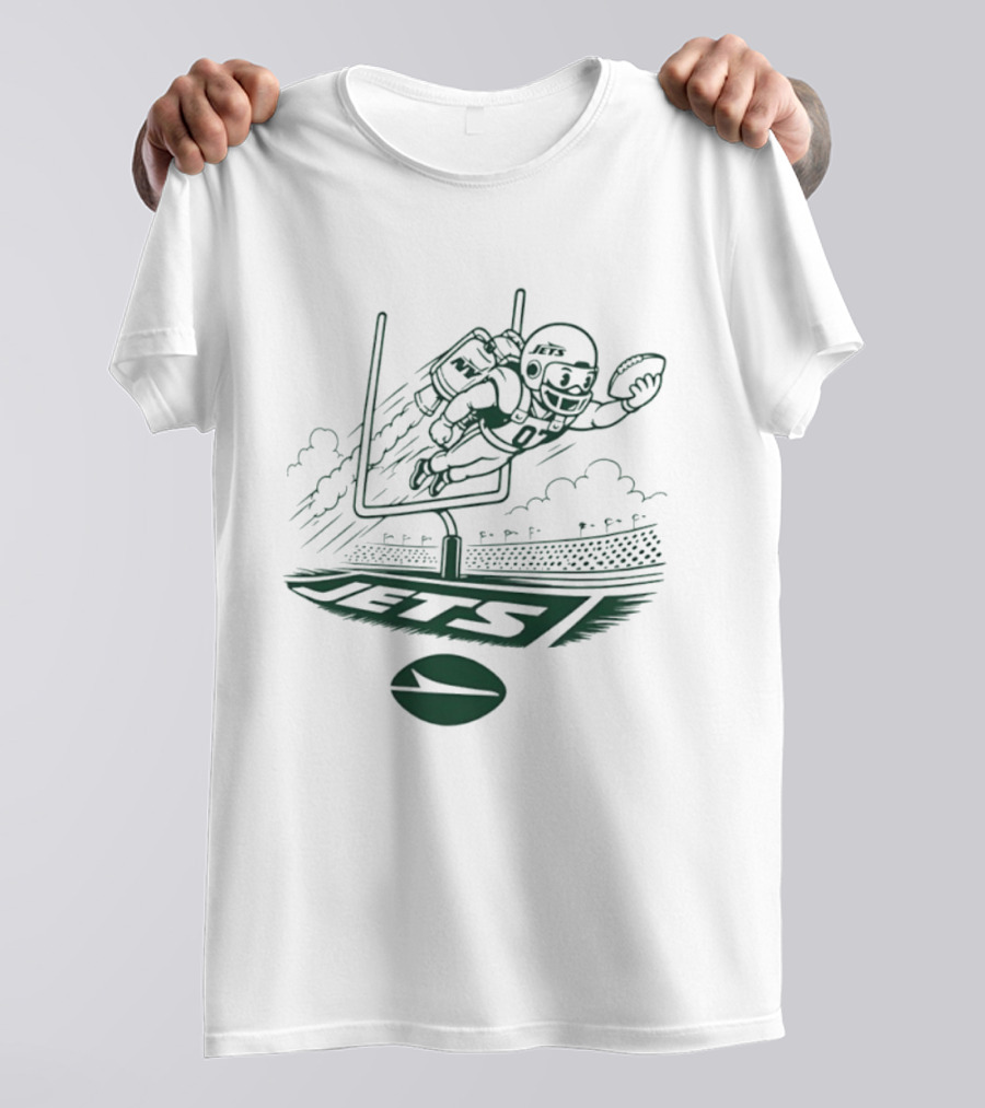 New York Jets Field Goal Jet Football End Zone Celebration T-Shirt