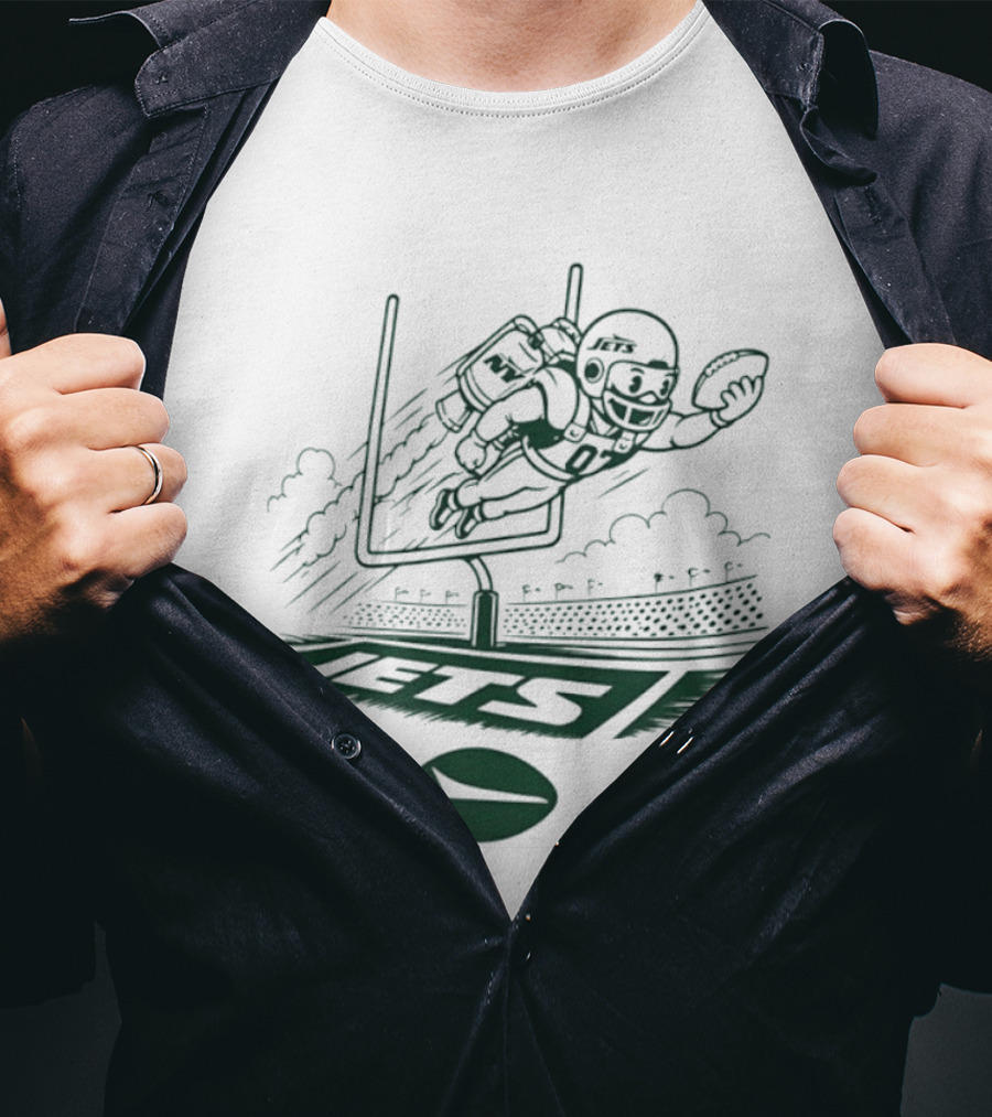 New York Jets Field Goal Jet Football End Zone Celebration T-Shirt