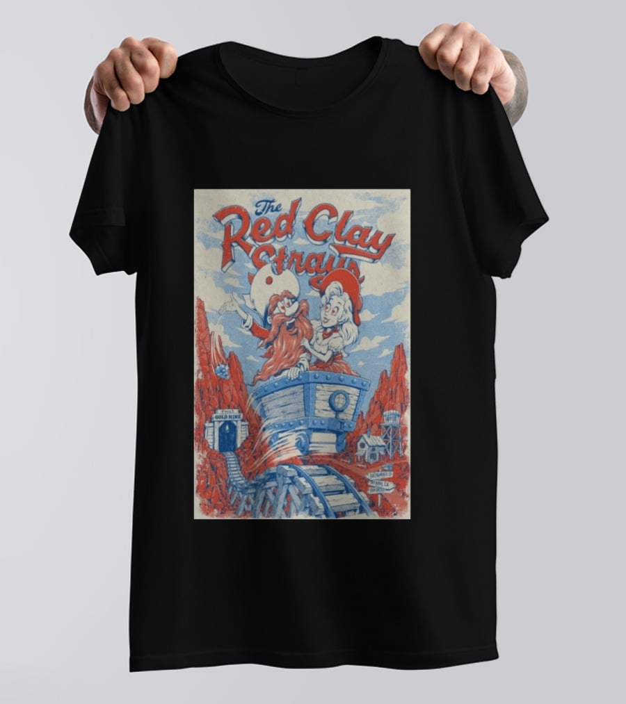 The Red Clay Strays Sacramento Golden 1 Center Sep 11 2026 Gold Mine Limited T-Shirt