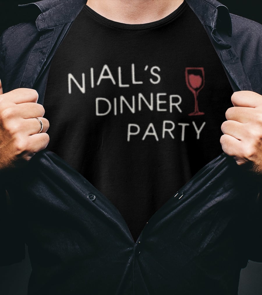 Niall Horan Store Niall's Dinner Party Wine Glass T-Shirt