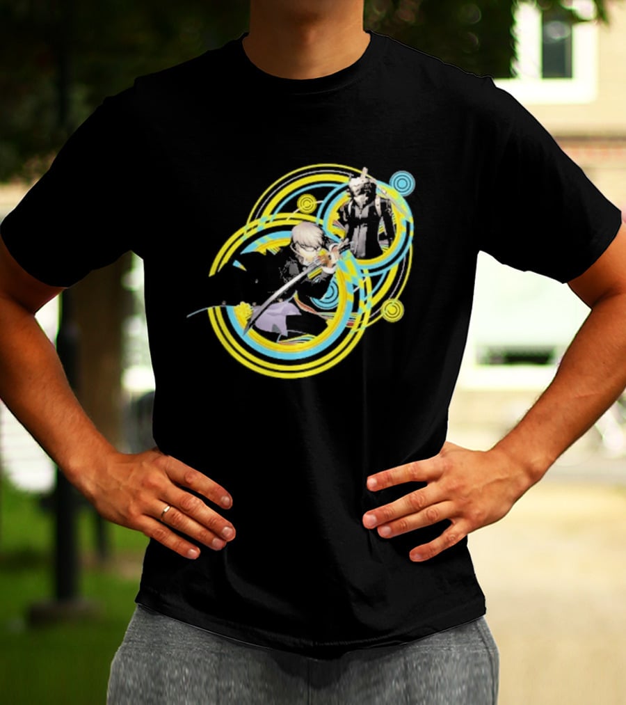 Persona 4 Revival Black Vibrant Character Artistry T-Shirt