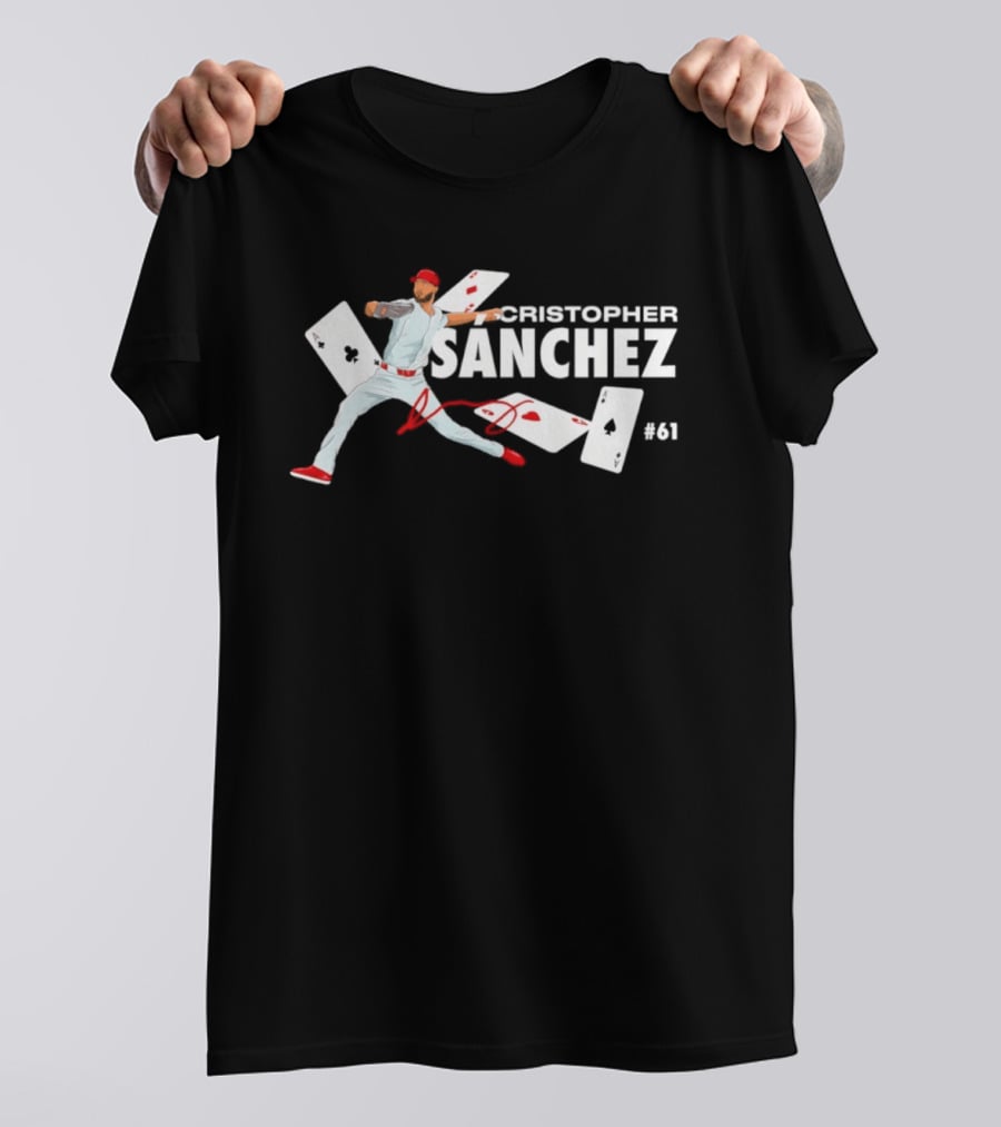 Cristopher Sanchez Philadelphia Phillies MLB Player Ace Card 2026 T-Shirt