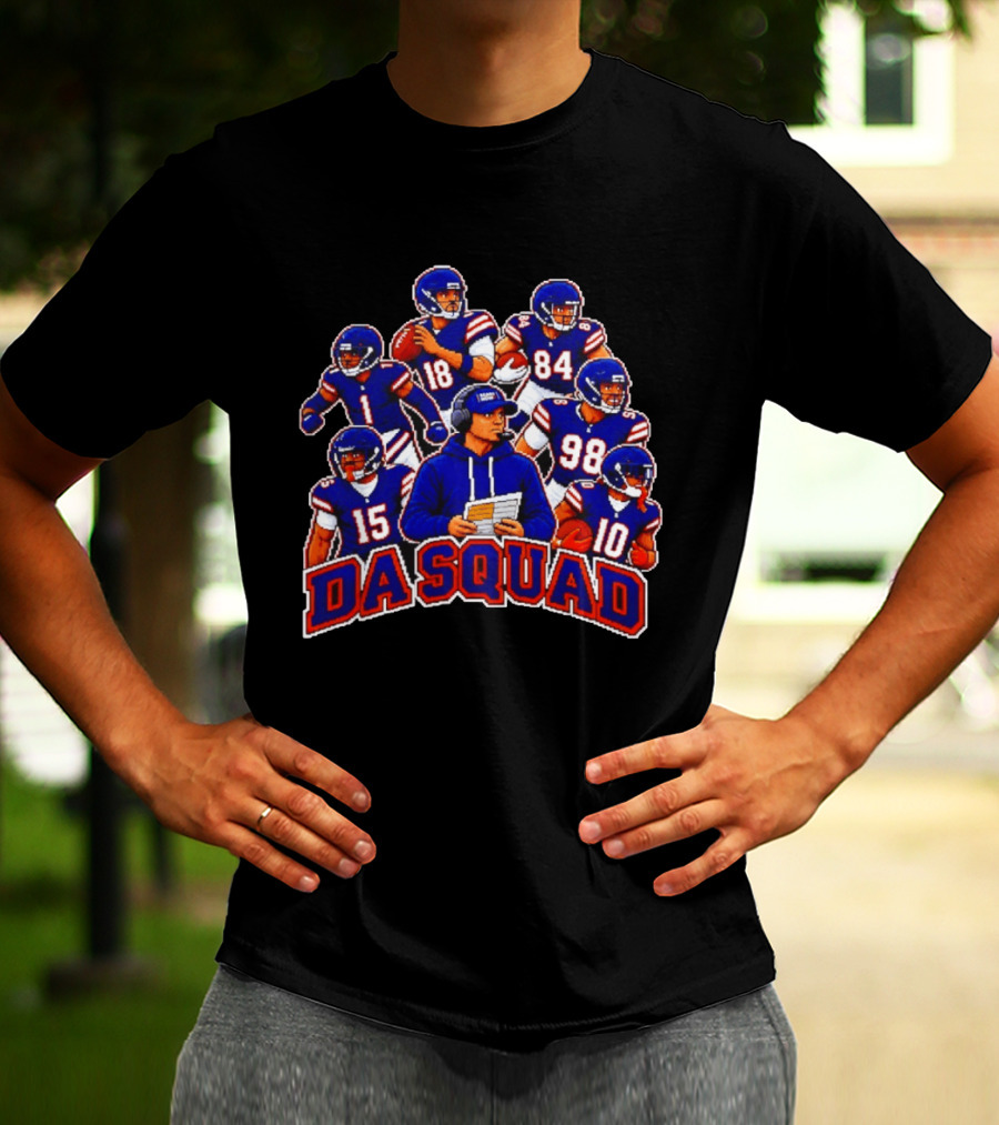 Da Squad Chicago Bear 8bit Game Quarterbacks And Coach Pixel T-Shirt