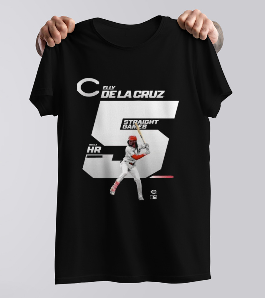 Elly De La Cruz 5 Straight Game 26 HR Baseball Player T-Shirt