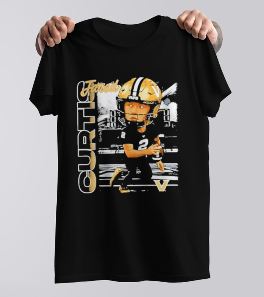 Jared Curtis Vanderbilt Commodores NCAA Football Player T-Shirt