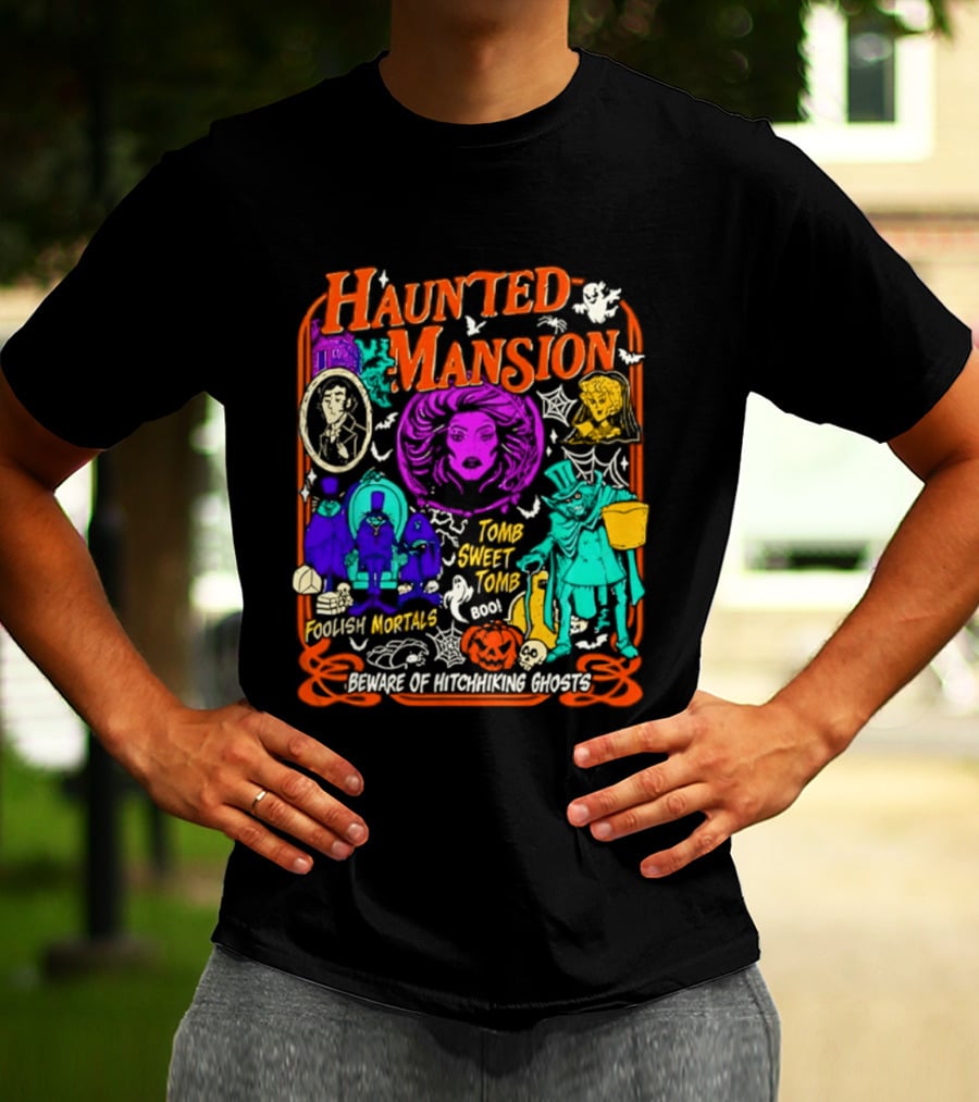 Haunted Mansion Madame Leota Beware Of Hitchhiking Ghosts Foolish Mortals Halloween T-Shirt