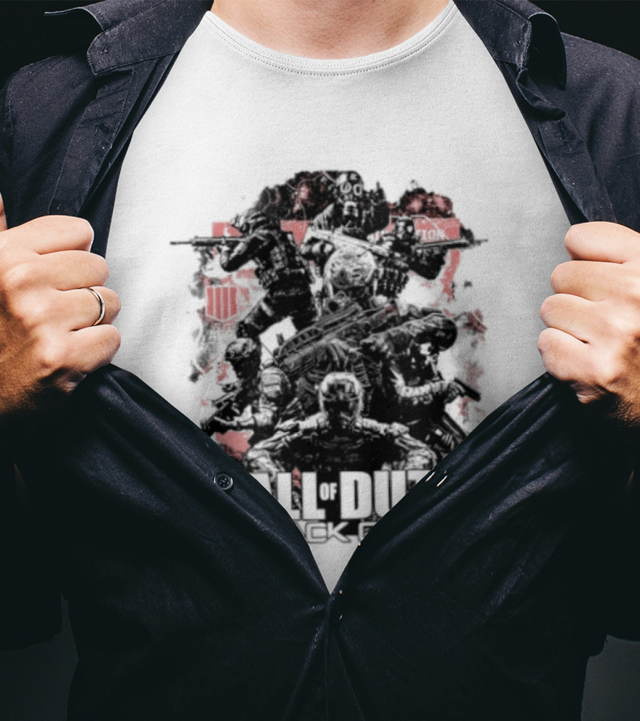 Call Of Duty Black Ops II Video Game Shooter Red T-Shirt