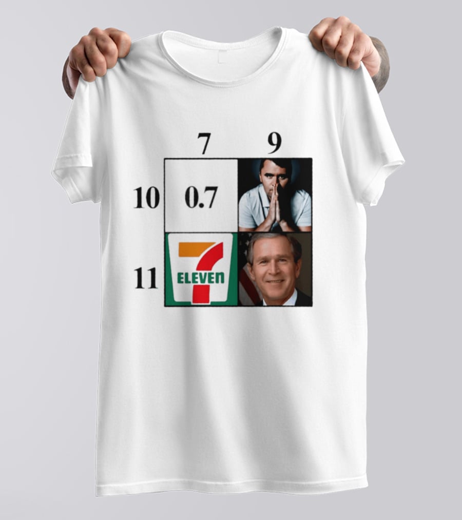 7 Eleven 07 George W. Bush Charlie Kirk Punnett Square 9 10 11 T-Shirt