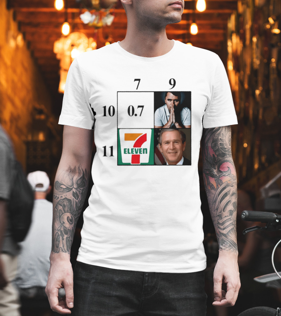 7 Eleven 07 George W. Bush Charlie Kirk Punnett Square 9 10 11 T-Shirt