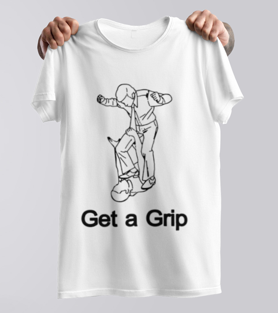 Get A Grip Wrestling Grappling Move Sketch T-Shirt
