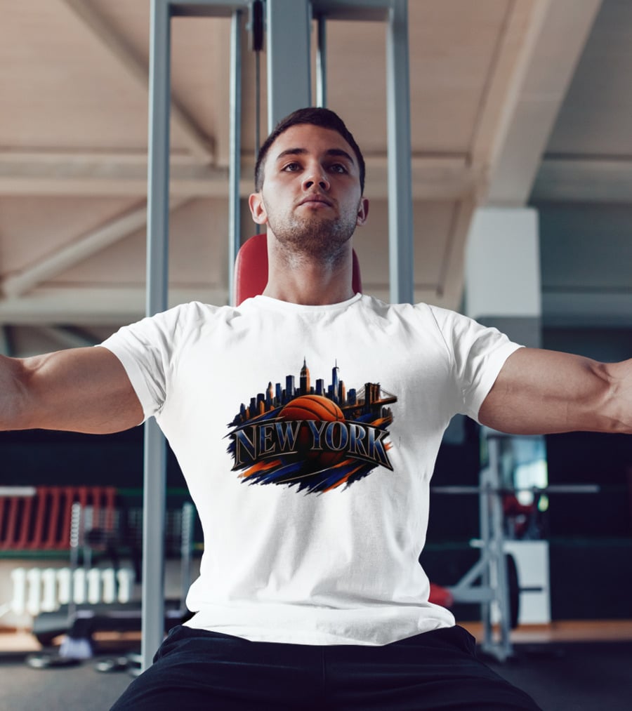 New York Basketball Skyline Cityscape T-Shirt