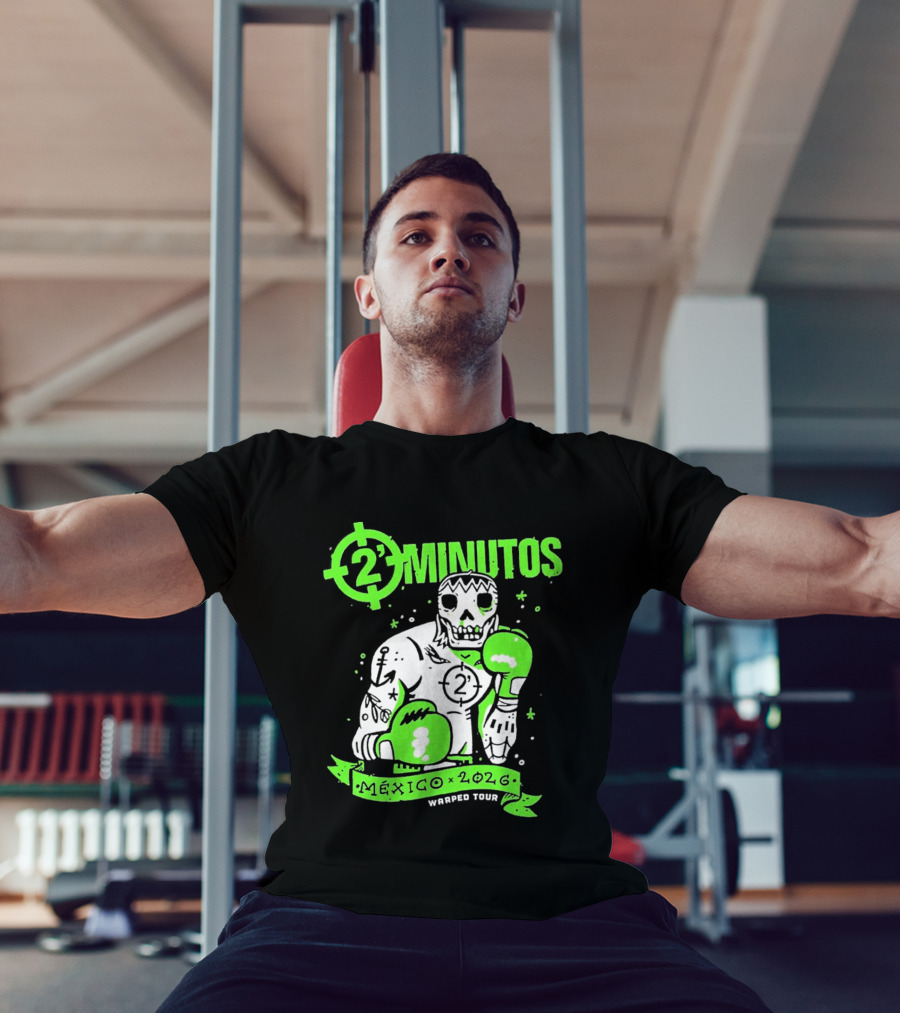 2 Minutos Mexico 2026 Skeleton Boxer Warped Tour T-Shirt
