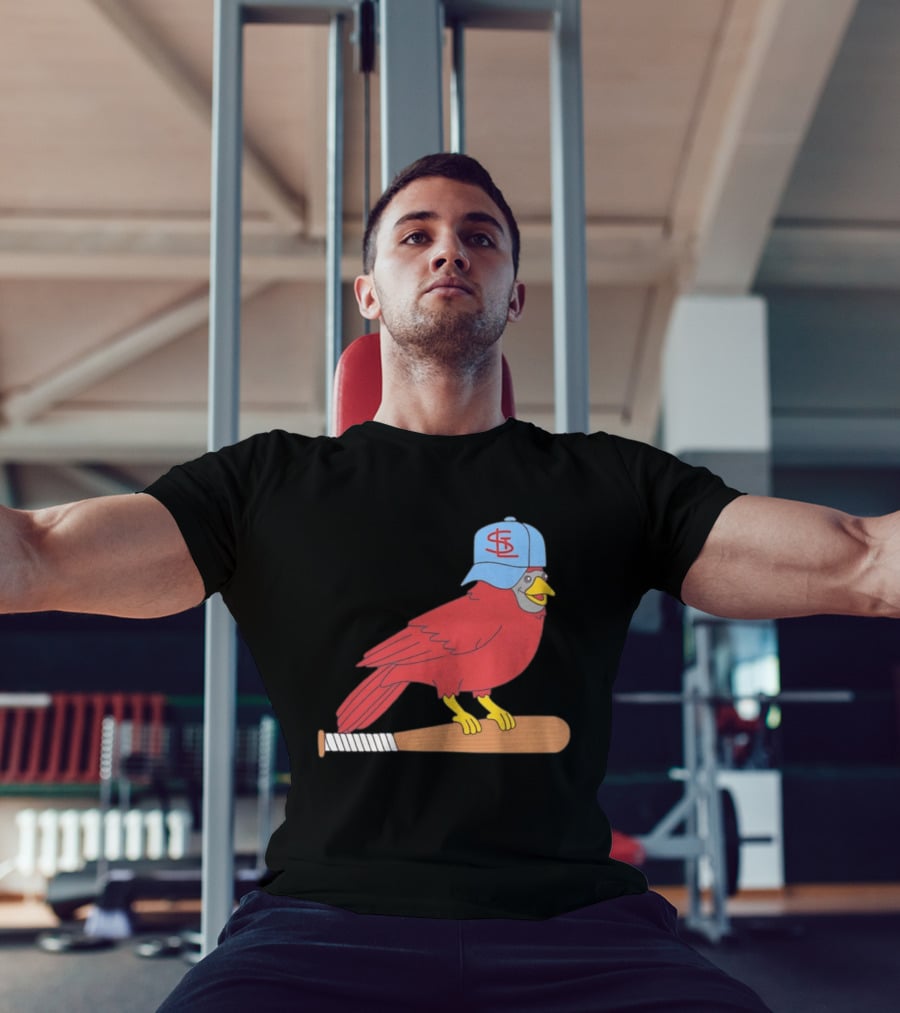Hancel Rincon St. Louis Cardinals STL Hat Animated Bird Baseball Bat T-Shirt