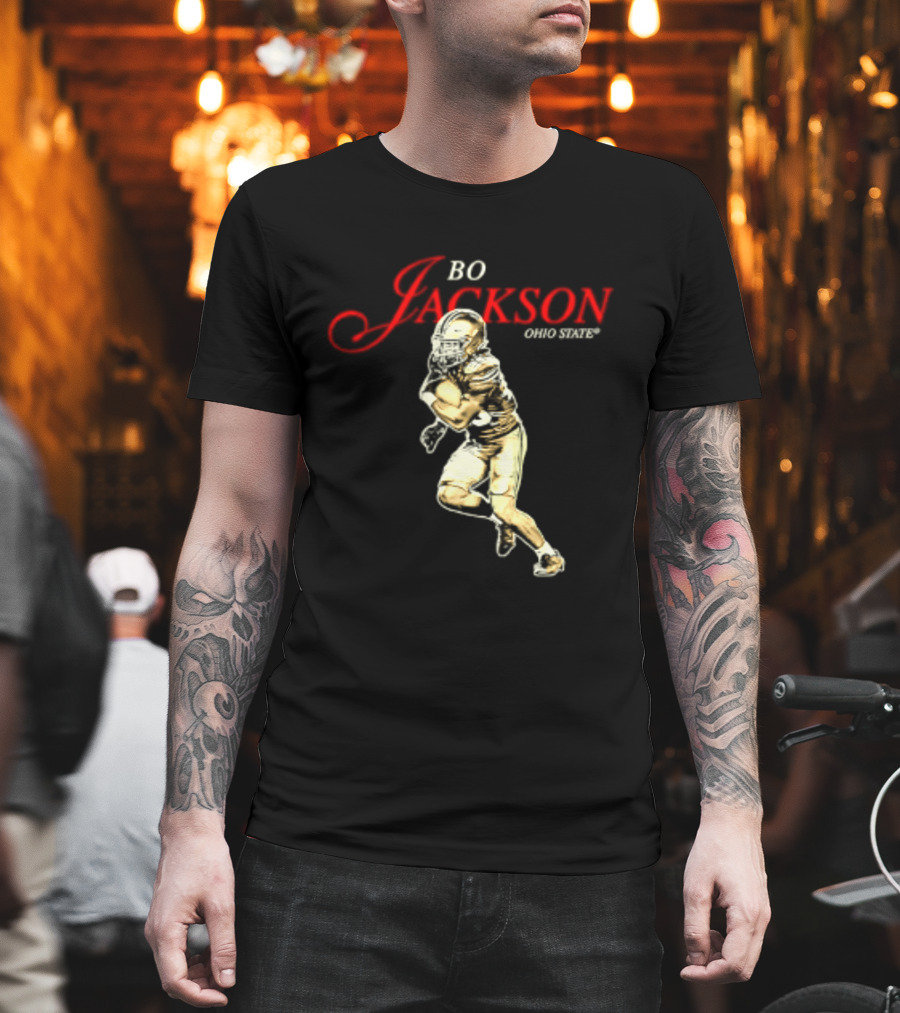 Bo Jackson 25 Ohio State Buckeyes NCAA Player T-Shirt