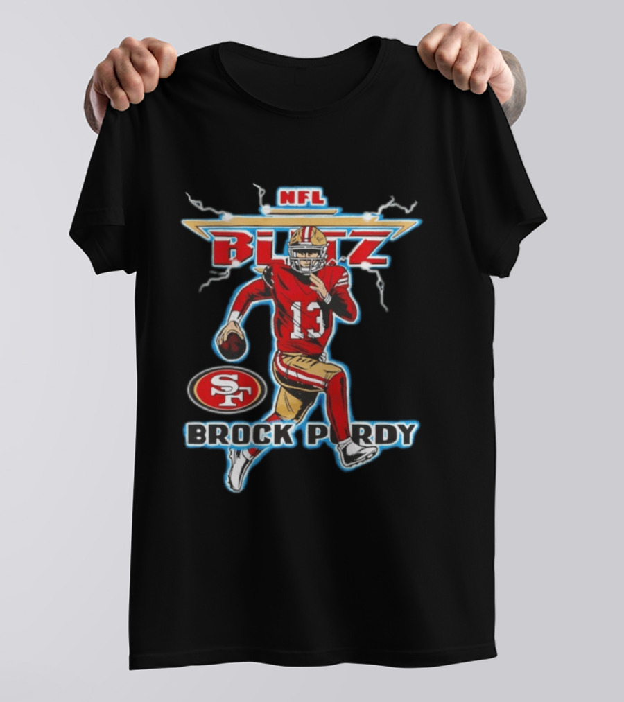 Brock Purdy NFL Blitz San Francisco 49ers SF Logo 13 T-Shirt