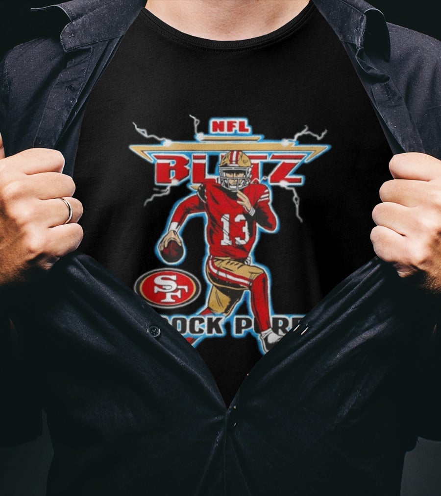 Brock Purdy NFL Blitz San Francisco 49ers SF Logo 13 T-Shirt