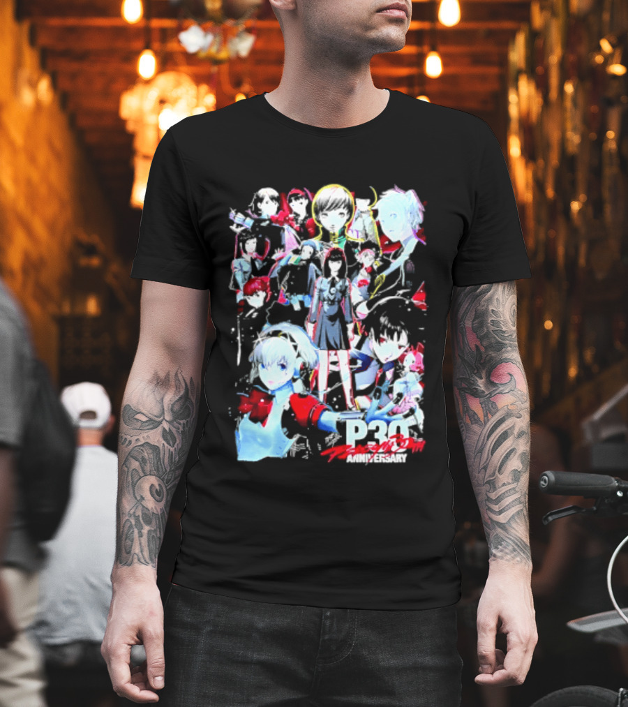 Chillweeb Persona 30th Anniversary Anime Characters P3 25th Anniversary Edition T-Shirt