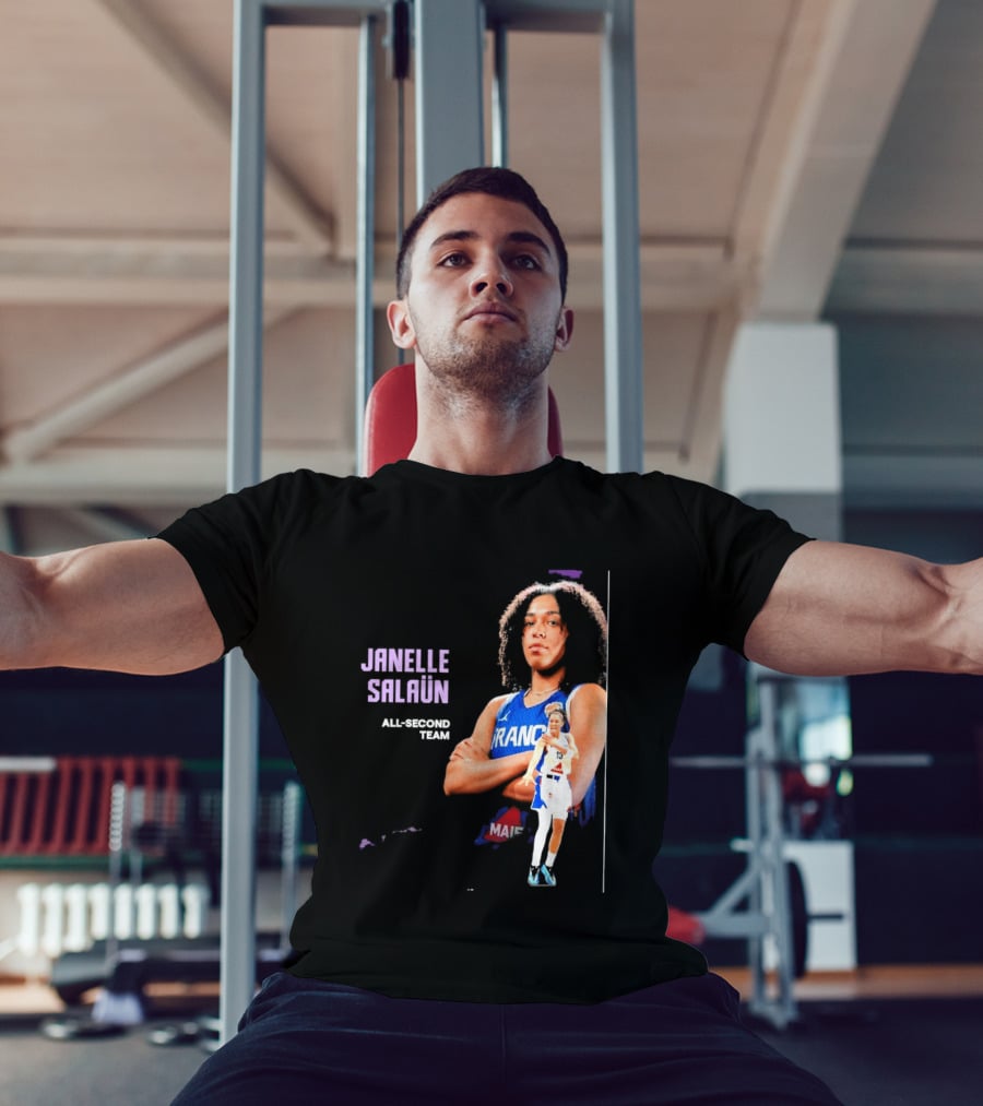 Janelle Salaun France Basketball All Second Team Player T-Shirt