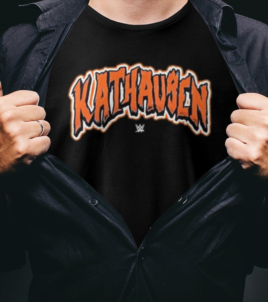 Karl Anthony Towns WWE KATHausen Wordmark Halloween Font T-Shirt