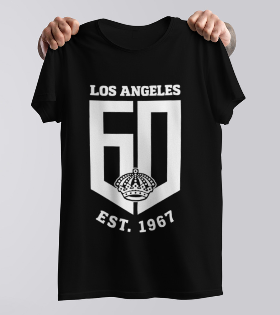 Los Angeles Kings 60th Anniversary EST. 1967 Diamond Crown Celebration T-Shirt