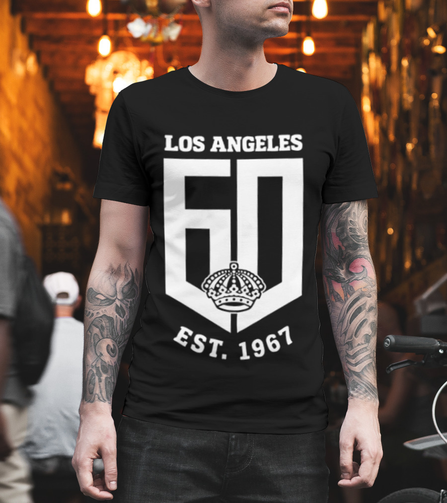 Los Angeles Kings 60th Anniversary EST. 1967 Diamond Crown Celebration T-Shirt