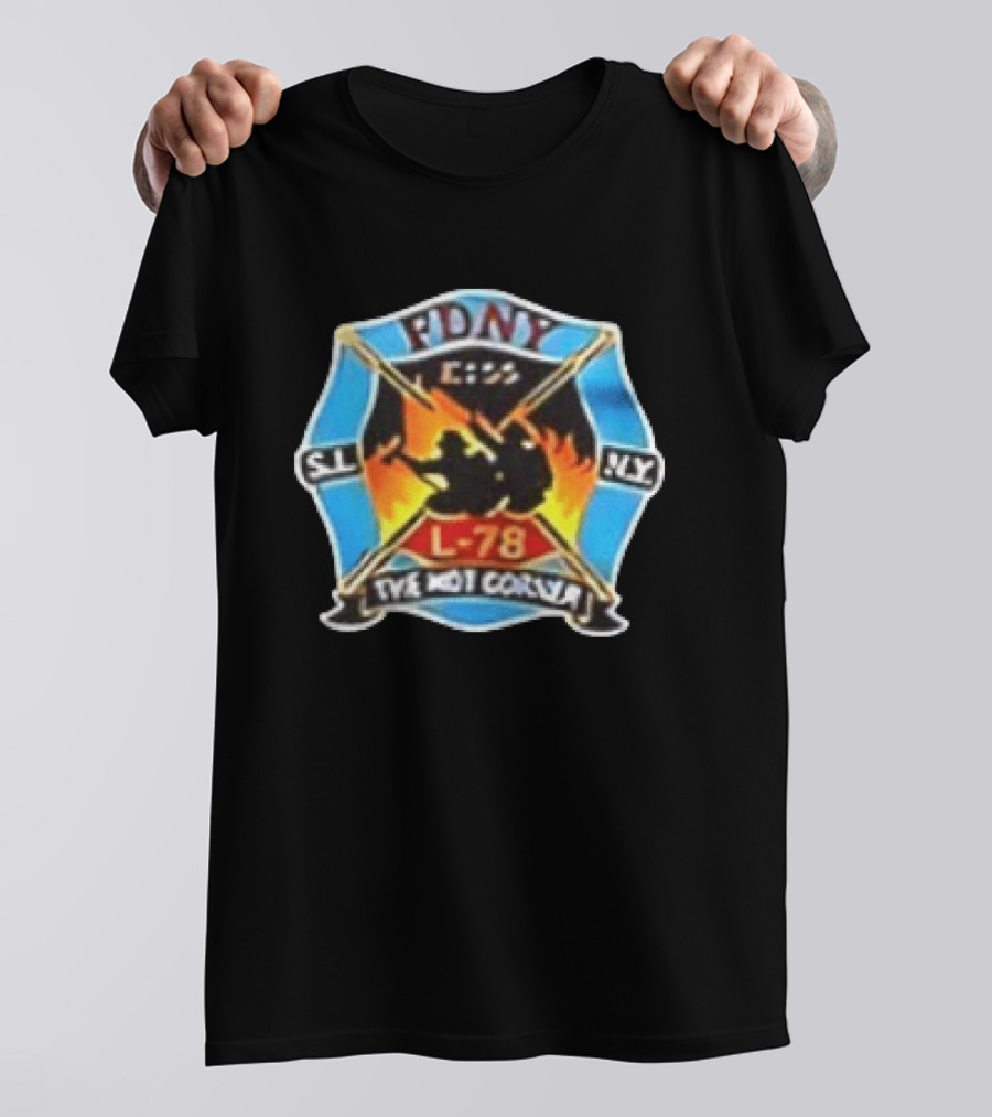 Marcus Freeman Notre Dame Fighting Irish FDNY Engine 155 Ladder 78 The Hot Corner T-Shirt