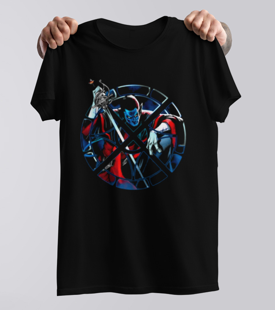 Vzn Shop Nightcrawler X Men Heroic Blue And Red Adventure T-Shirt