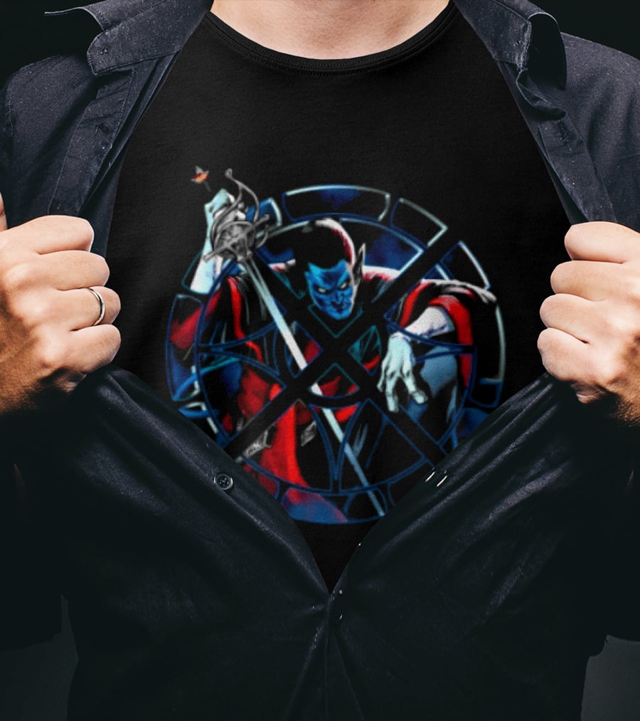 Vzn Shop Nightcrawler X Men Heroic Blue And Red Adventure T-Shirt