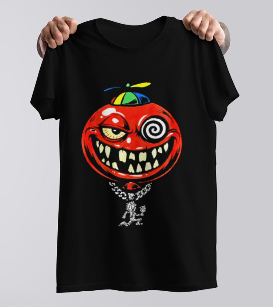 Wakko Exotics Store Bizerker 187 Spiral Hat Grinning Necklace T-Shirt