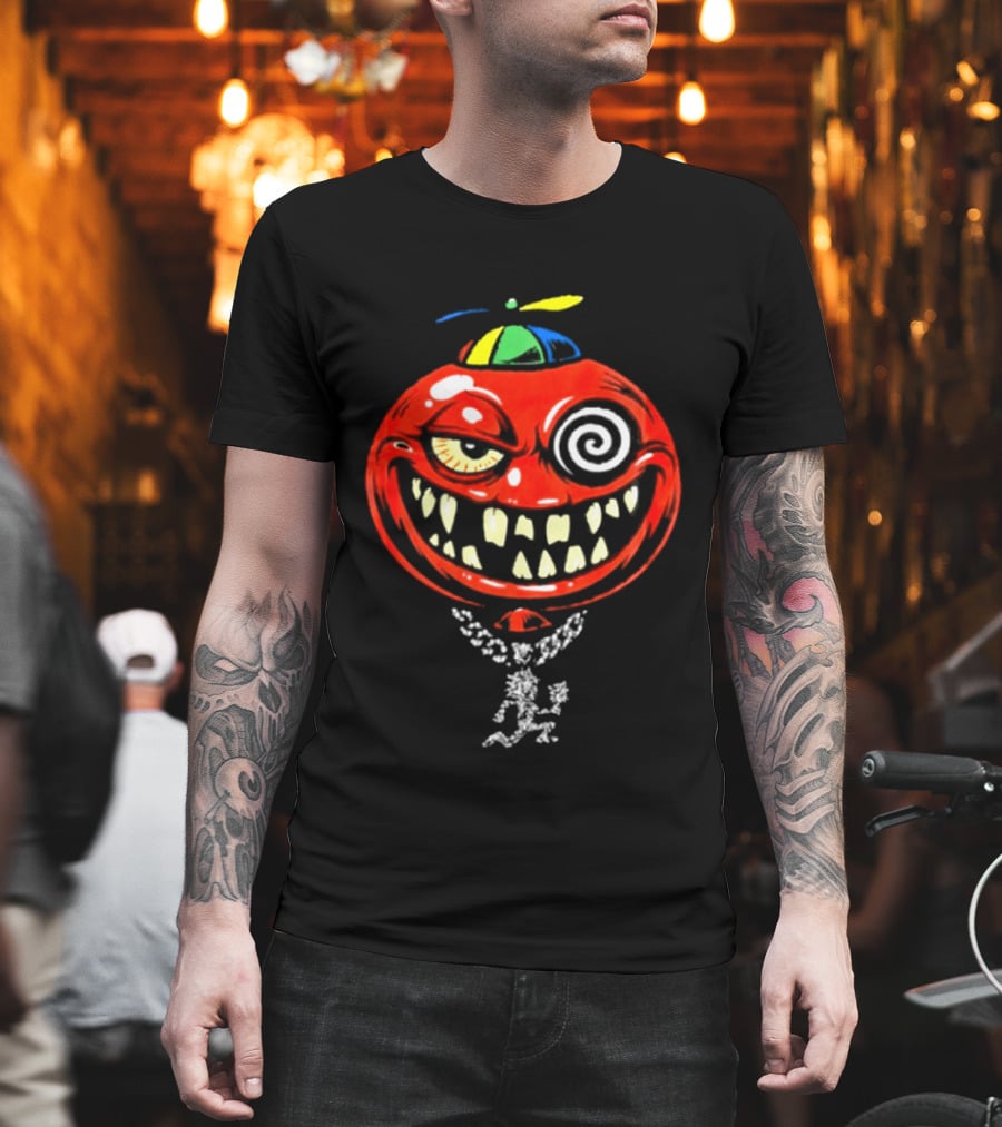 Wakko Exotics Store Bizerker 187 Spiral Hat Grinning Necklace T-Shirt